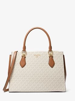 MICHAEL Michael Kors Marilyn Large Logo Satchel