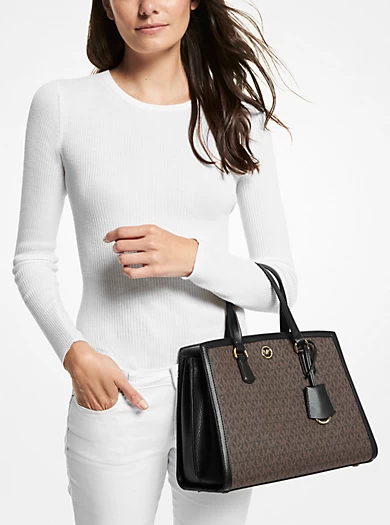 MICHAEL Michael Kors Chantal Medium Logo Satchel 4 MICHAEL Michael Kors Chantal Medium Logo Satchel – Bild 2