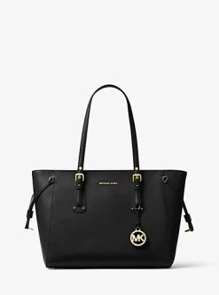 MICHAEL Michael Kors Voyager Medium Crossgrain Leather Tote Bag