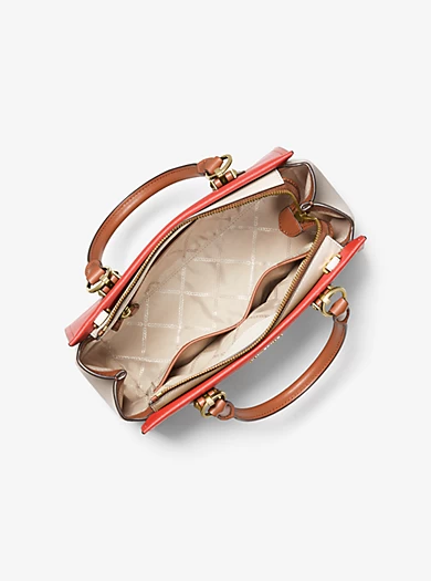 MICHAEL Michael Kors Marilyn Medium Color-Block Saffiano Leather Satchel 4 MICHAEL Michael Kors Marilyn Medium Color-Block Saffiano Leather Satchel – Bild 2