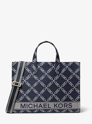 MICHAEL Michael Kors Gigi Large Empire Logo Jacquard Tote Bag 3 MICHAEL Michael Kors Gigi Large Empire Logo Jacquard Tote Bag
