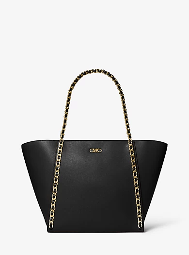 MICHAEL Michael Kors Westley Large Pebbled Leather Chain-Link Tote Bag 3 MICHAEL Michael Kors Westley Large Pebbled Leather Chain-Link Tote Bag