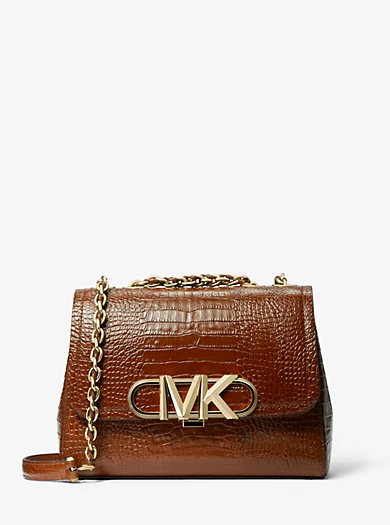 MICHAEL Michael Kors Parker Medium Crocodile Embossed Leather Shoulder Bag 3 MICHAEL Michael Kors Parker Medium Crocodile Embossed Leather Shoulder Bag