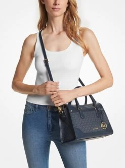 MICHAEL Michael Kors Harrison Medium Logo Satchel 5 MICHAEL Michael Kors Harrison Medium Logo Satchel -Damenbekleidungsgeschäft 30S3G8HS2B 2068 4