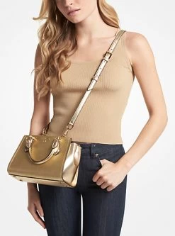 MICHAEL Michael Kors Marilyn Small Metallic Saffiano Leather Crossbody Bag 5 MICHAEL Michael Kors Marilyn Small Metallic Saffiano Leather Crossbody Bag -Damenbekleidungsgeschäft 32R3G6AC5M 0705 4