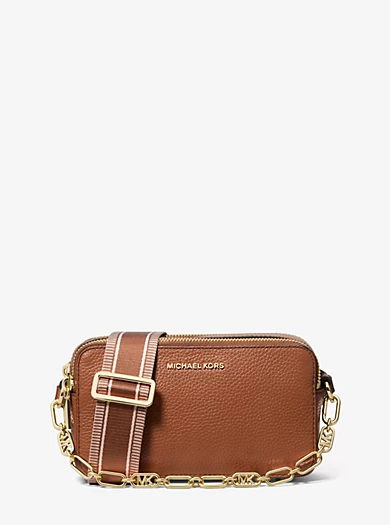 MICHAEL Michael Kors Jet Set Small Pebbled Leather Double Zip Camera Bag 3 MICHAEL Michael Kors Jet Set Small Pebbled Leather Double Zip Camera Bag