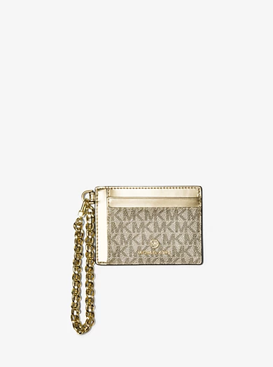 MICHAEL Michael Kors Small Metallic Logo Chain Card Case 3 MICHAEL Michael Kors Small Metallic Logo Chain Card Case