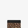 MICHAEL Michael Kors Jet Set Small Leopard Print Calf Hair Card Case