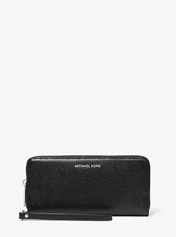 MICHAEL Michael Kors Jet Set Pebbled Leather Continental Wristlet