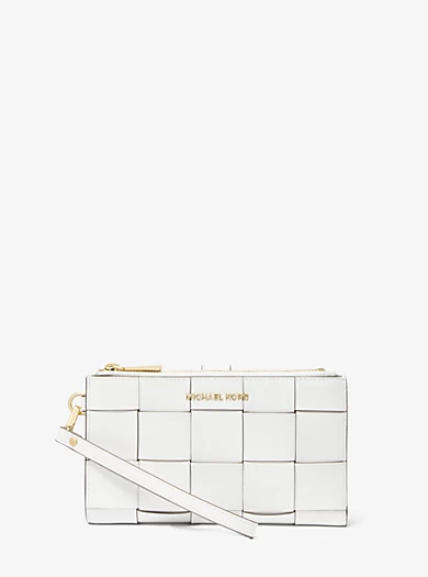 MICHAEL Michael Kors Adele Woven Leather Smartphone Wristlet 3 MICHAEL Michael Kors Adele Woven Leather Smartphone Wristlet
