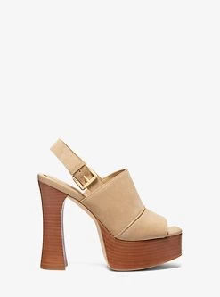 MICHAEL Michael Kors Rye Suede Platform Sandal -Damenbekleidungsgeschäft 40F3RYHS2S 0220 2
