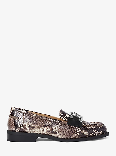 MICHAEL Michael Kors April Snake Embossed Leather Loafer 4 MICHAEL Michael Kors April Snake Embossed Leather Loafer – Bild 2