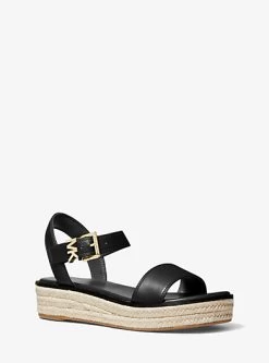 MICHAEL Michael Kors Richie Faux Leather Platform Espadrille Sandal