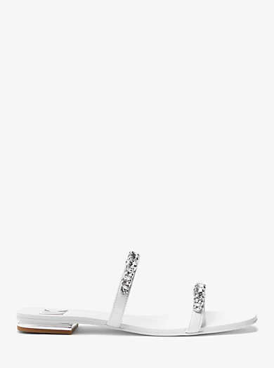 MICHAEL Michael Kors Jessa Embellished Faux Leather Sandal 4 MICHAEL Michael Kors Jessa Embellished Faux Leather Sandal – Bild 2