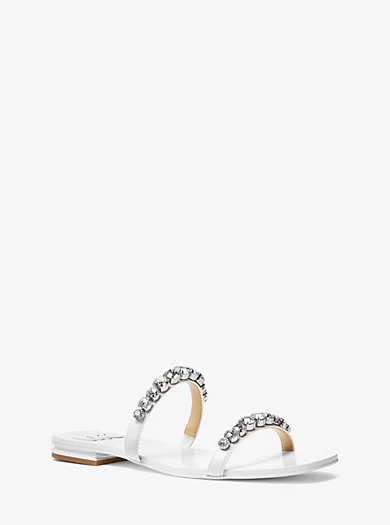 MICHAEL Michael Kors Jessa Embellished Faux Leather Sandal 3 MICHAEL Michael Kors Jessa Embellished Faux Leather Sandal