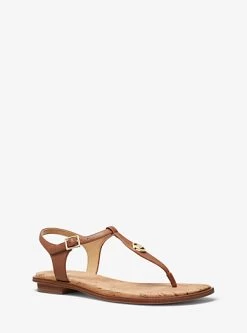 MICHAEL Michael Kors Mallory Leather T-Strap Sandal