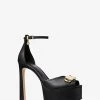MICHAEL Michael Kors Martina Leather Peep-Toe Platform Pump -Damenbekleidungsgeschäft 40S3MTHP2L 0001 IS