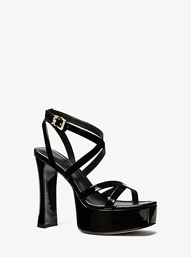 MICHAEL Michael Kors Paola Faux Patent Leather Sandal 2 MICHAEL Michael Kors Paola Faux Patent Leather Sandal