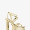 MICHAEL Michael Kors Paola Metallic Snake Embossed Leather Platform Sandal 1 MICHAEL Michael Kors Paola Metallic Snake Embossed Leather Platform Sandal -Damenbekleidungsgeschäft 40S3PLHS1M 0705 IS