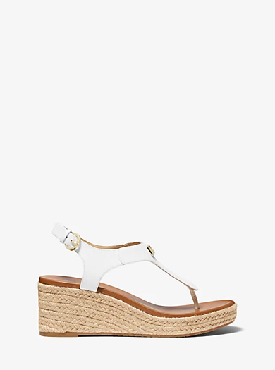 MICHAEL Michael Kors Laney Saffiano Leather Espadrille Wedge Sandal 4 MICHAEL Michael Kors Laney Saffiano Leather Espadrille Wedge Sandal – Bild 2