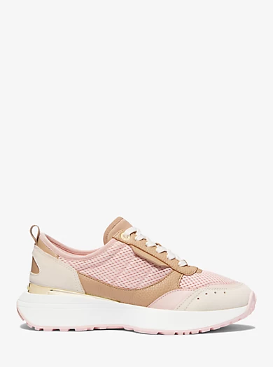 MICHAEL Michael Kors Flynn Mesh And Leather Trainer 4 MICHAEL Michael Kors Flynn Mesh And Leather Trainer – Bild 2