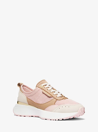 MICHAEL Michael Kors Flynn Mesh And Leather Trainer 3 MICHAEL Michael Kors Flynn Mesh And Leather Trainer