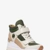MICHAEL Michael Kors Gentry Leather And Canvas High-Top Wedge Trainer 1 MICHAEL Michael Kors Gentry Leather And Canvas High-Top Wedge Trainer -Damenbekleidungsgeschäft 43F3GYFE2D 9978 IS