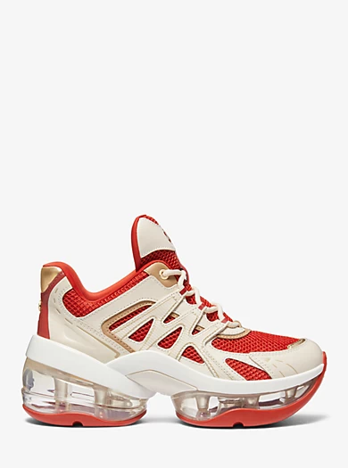 MICHAEL Michael Kors Olympia Sport Extreme Leather And Mesh Trainer 4 MICHAEL Michael Kors Olympia Sport Extreme Leather And Mesh Trainer – Bild 2