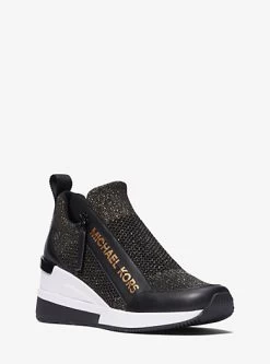 MICHAEL Michael Kors Willis Metallic Stretch Knit Trainer