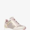 MICHAEL Michael Kors Maddy Leather And Glitter Chain-Mesh Trainer -Damenbekleidungsgeschäft 49S2MAFS3D 6650 IS