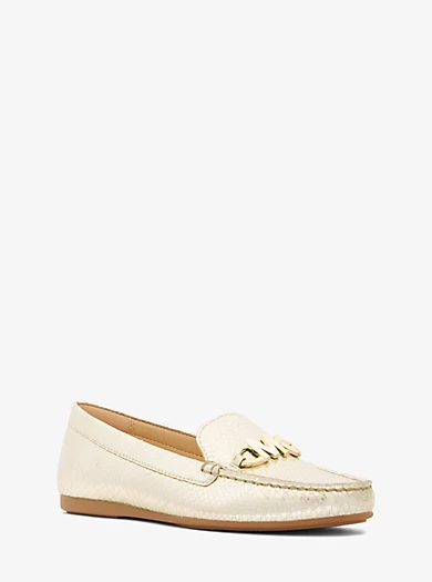 MICHAEL Michael Kors Reed Metallic Snake Embossed Faux Leather Loafer 3 MICHAEL Michael Kors Reed Metallic Snake Embossed Faux Leather Loafer