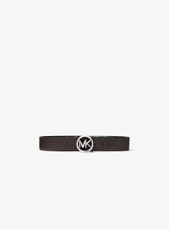 MICHAEL Michael Kors Reversible Logo And Crocodile Embossed Belt -Damenbekleidungsgeschäft 558347 2437 2