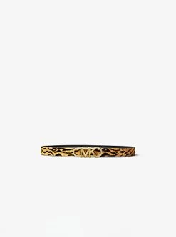 MICHAEL Michael Kors Parker Tiger Print Faux Calf Hair Belt