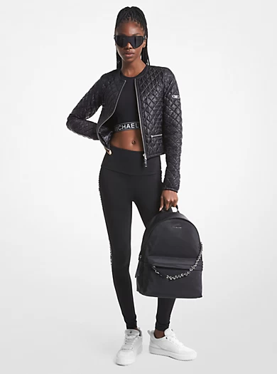 MICHAEL Michael Kors Quilted Satin Ciré Jacket 3 MICHAEL Michael Kors Quilted Satin Ciré Jacket