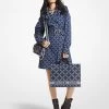 MICHAEL Michael Kors Empire Logo Jacquard Denim Trench Coat 2 MICHAEL Michael Kors Empire Logo Jacquard Denim Trench Coat -Damenbekleidungsgeschäft MF320CN9NJ 0406 IS