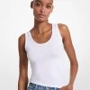 MICHAEL Michael Kors Stretch Jersey Tank Top -Damenbekleidungsgeschäft MF3515LA7Z 0100 IS