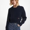 MICHAEL Michael Kors Ribbed Wool Blend Cropped Sweater -Damenbekleidungsgeschäft MF360NR6V1 6990 IS