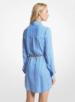 MICHAEL Michael Kors Striped Georgette Belted Shirtdress 5 MICHAEL Michael Kors Striped Georgette Belted Shirtdress -Damenbekleidungsgeschäft MF381RZAR3 1334 2