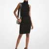 MICHAEL Michael Kors Ruched Stretch Matte Jersey Turtleneck Dress 1 MICHAEL Michael Kors Ruched Stretch Matte Jersey Turtleneck Dress -Damenbekleidungsgeschäft MF381S07AW 0001 IS