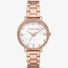 Michael Kors Pyper Pavé Rose Gold-Tone Logo Watch -Damenbekleidungsgeschäft MK4594 0622 IS