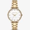 Michael Kors Pyper Gold-Tone Embossed Logo Watch 2 Michael Kors Pyper Gold-Tone Embossed Logo Watch -Damenbekleidungsgeschäft MK4666 0710 IS