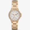 Michael Kors Mini Camille Pavé Gold-Tone Watch -Damenbekleidungsgeschäft MK6844 0710 IS