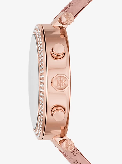 Michael Kors Oversized Parker Pavé Rose Gold-Tone And Logo Watch 4 Michael Kors Oversized Parker Pavé Rose Gold-Tone And Logo Watch – Bild 2