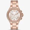 Michael Kors Oversized Camille Pavé Rose Gold-Tone Watch 2 Michael Kors Oversized Camille Pavé Rose Gold-Tone Watch -Damenbekleidungsgeschäft MK6995 0622 IS