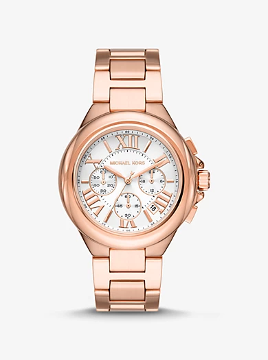 Michael Kors Oversized Camille Rose Gold-Tone Watch 3 Michael Kors Oversized Camille Rose Gold-Tone Watch