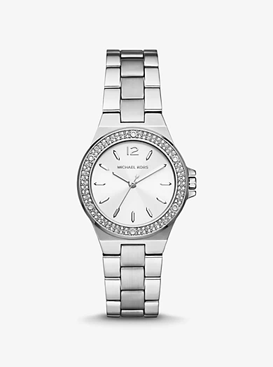 Michael Kors Mini Lennox Pavé Silver-Tone Watch 3 Michael Kors Mini Lennox Pavé Silver-Tone Watch