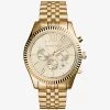 Michael Kors Lexington Gold-Tone Watch -Damenbekleidungsgeschäft MK8281 0710 IS