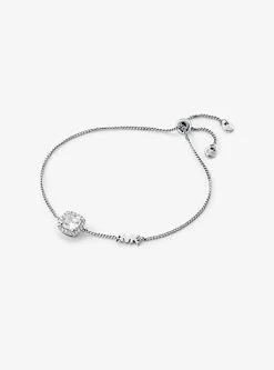 Michael Kors Sterling Silver Pavé Halo Slider Bracelet