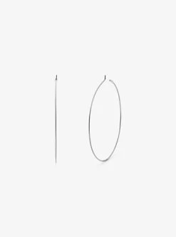 Michael Kors Precious Metal-Plated Sterling Silver Whisper Hoop Earrings