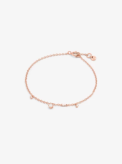Michael Kors 14K Rose Gold-Plated Sterling Silver Stone Bracelet 3 Michael Kors 14K Rose Gold-Plated Sterling Silver Stone Bracelet